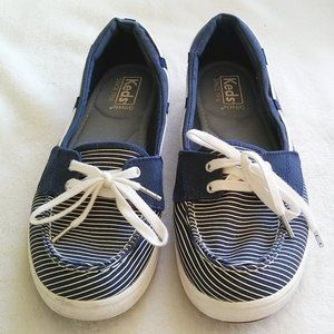 Keds Glimmer Navy & White Striped Sneaker